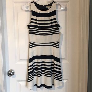 Black and white striped dress